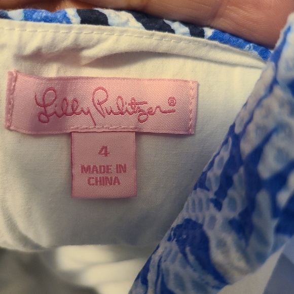 Lilly Pulitzer Mila Stretch Shift Mini Dress Women Size 4 Deep Indigo Leied Back - Picture 5 of 9